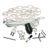Atron Electro Industries Swag Lamp Kit, White Composite_or_Mixed