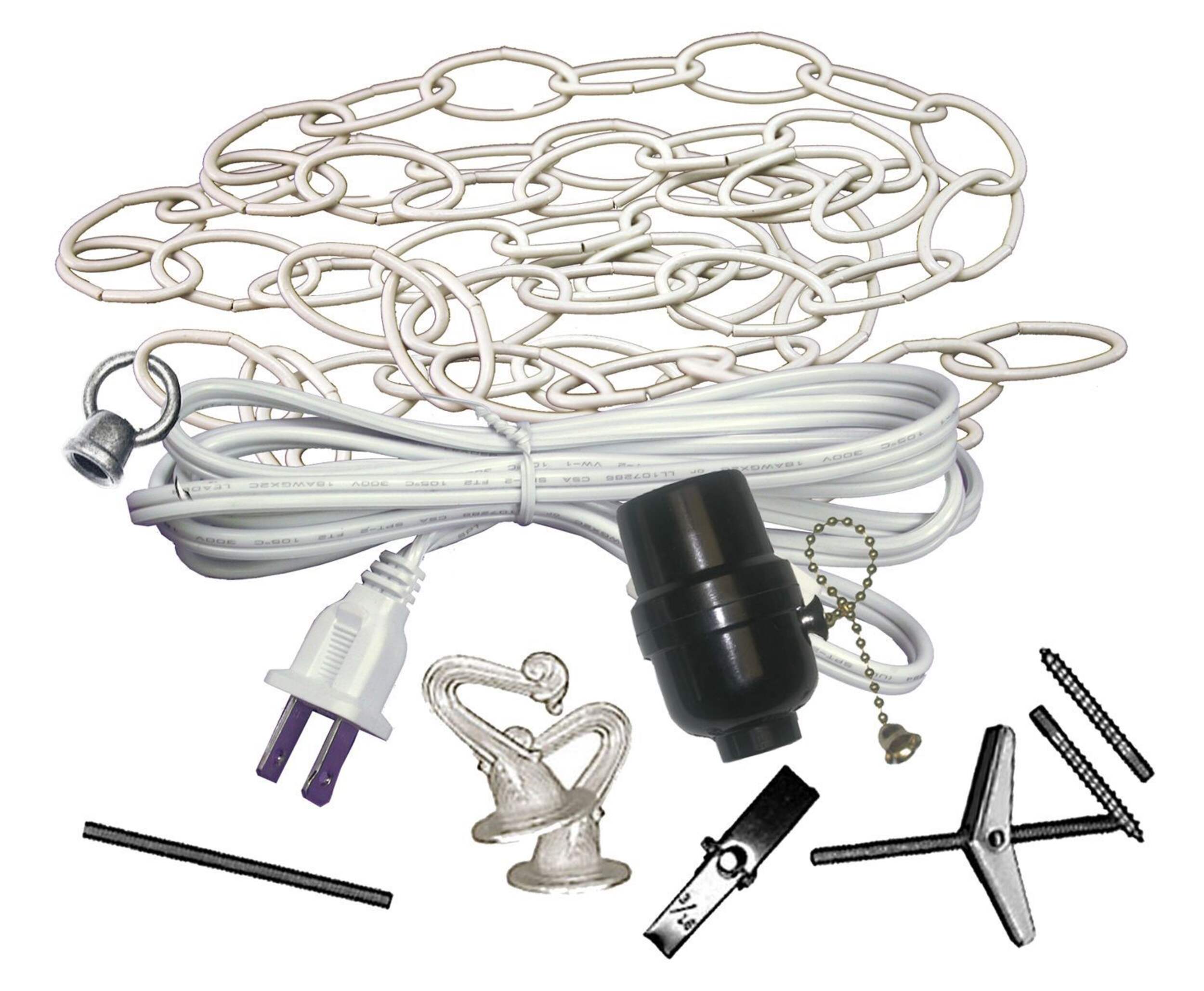 Atron Electro Industries Swag Lamp Kit, White Composite_or_Mixed