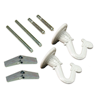 Hillman Swag Hooks with Screws and Hanger, White, 2-pk