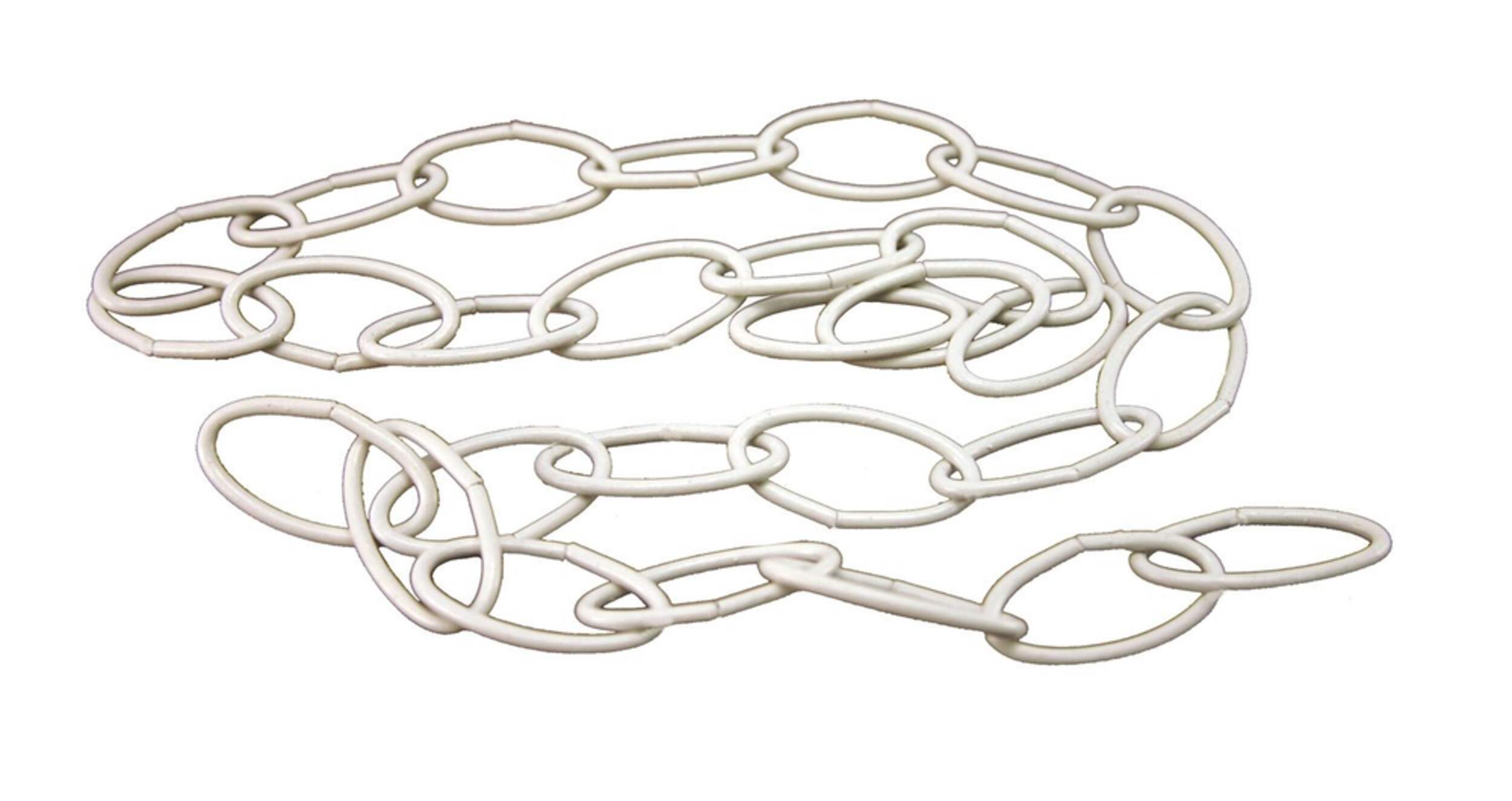 Atron Electro Industries LA720 Decorative Chain, 8-ga, White, 3-ft Front_Flat