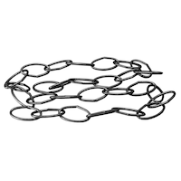 Atron Electro Industries LA736 Oval Chain, 8-ga, Chrome, 3-ft Front_Elevated