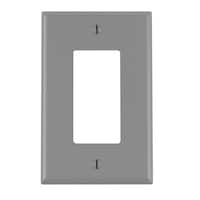 Leviton 0PJ26-748 Decora Rocker Style Switch Midway Nylon Wallplate, 1 Gang, Grey