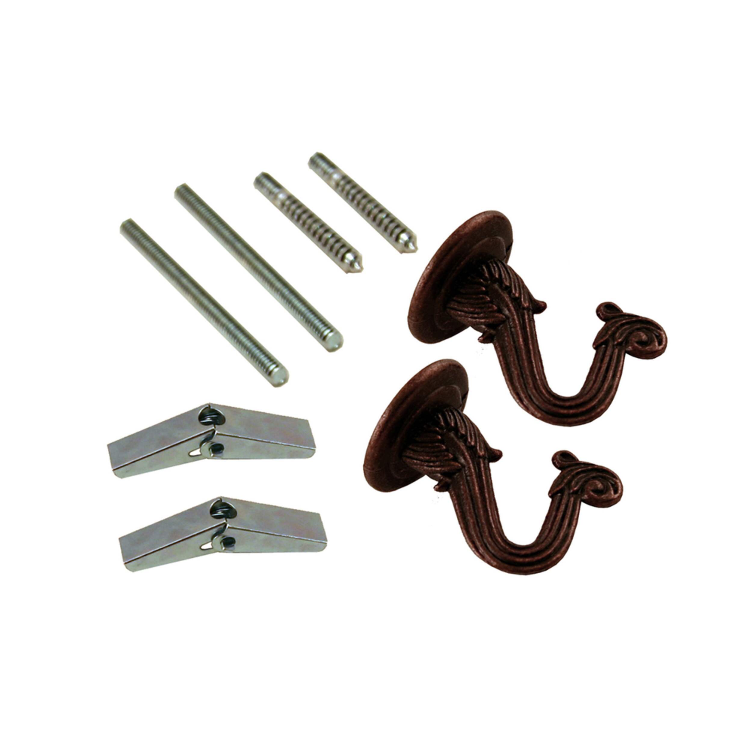 Atron Electro Industries LA712 Swag Hooks, Oil Rubbed Bronze, 2-pk Front_Angled_Right