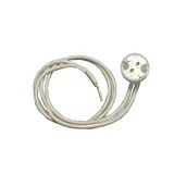 Atron Electro Industries HLA200 Round Halogen Socket, 100W, 250V, White Overhead_Plunge