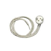 Douille ronde pour halogène Atron Electro Industries HLA200, 100 W, 250 V, blanc