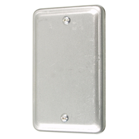 Couvercle de boîtier utilitaire vierge, gris, 4 po