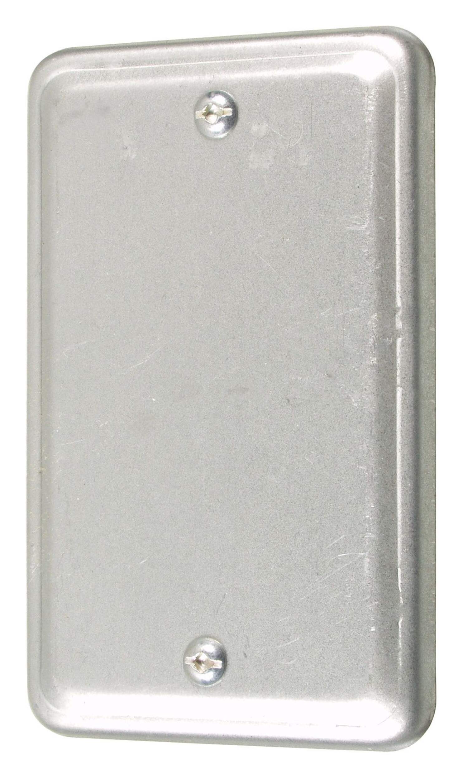 Couvercle de boîtier utilitaire vierge, gris, 4 po Front_Angled_Left