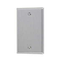 Plaque murale vierge en métal, 1 dispositif, acier inoxydable