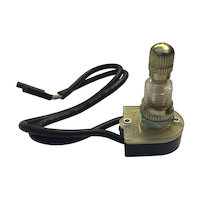 GARDNER BENDER GSW-61 Brass Rotary Single Throw Switch, SPST, 1 Pole Overhead_Plunge