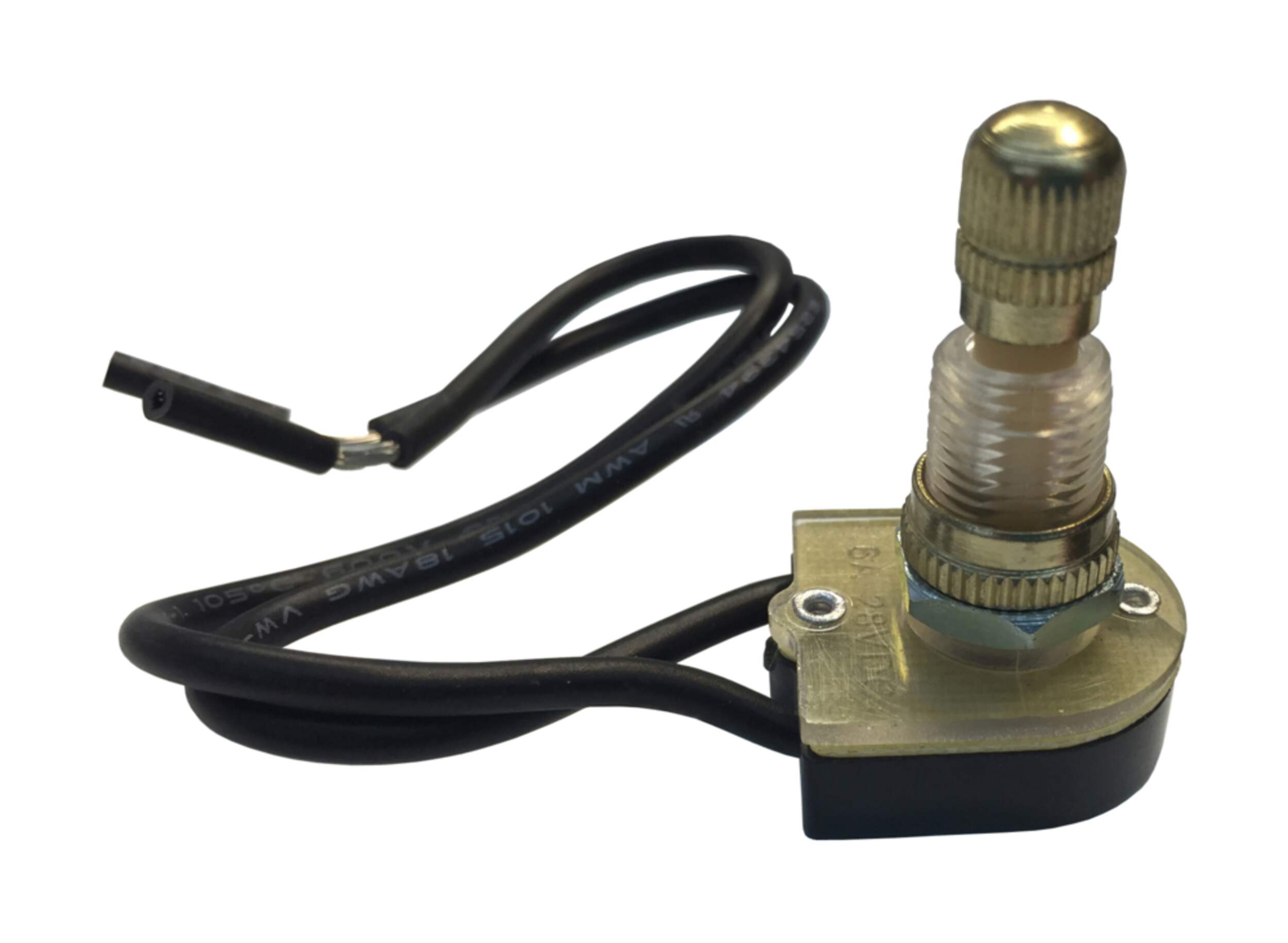 Interrupteur à bascule rotatif unique Gardner Bender GSW-61, laiton, unipolaire unidirectionnel, 1 poteau Overhead_Plunge