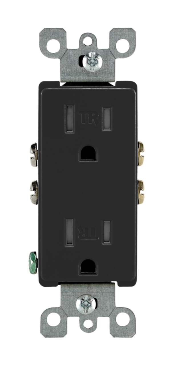 Prise Décora double inviolable avec port USB et port USB-C - 125 V - 15 A