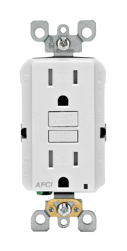 Leviton AFTR1752 TamperResistant SmartlockPro OBC AFCI Receptacle