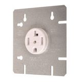 Prise encastrée pour sécheuse NEMA 14-30R, 30 A, 125/250 V, mise à la terre, qualité industrielle, blanc Front_Angled_Left