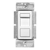 Gradateur universel à DEL/LCF Leviton IPL06-732 IllumaTech, DEL 150 W, 600 W, incandescent/LCF, blanc Front_Flat