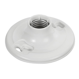 Leviton 08829-742 Medium Base Outlet Box Mount Incandescent Lampholder, Keyless, 660W, 250V, White Front_Elevated