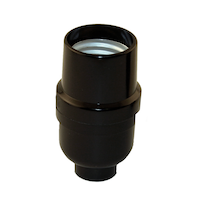 Atron Electro Industries LA1135 Keyless Medium Base Phenolic Socket, 1/8 IP, 660W, 250V, Black Front_Elevated