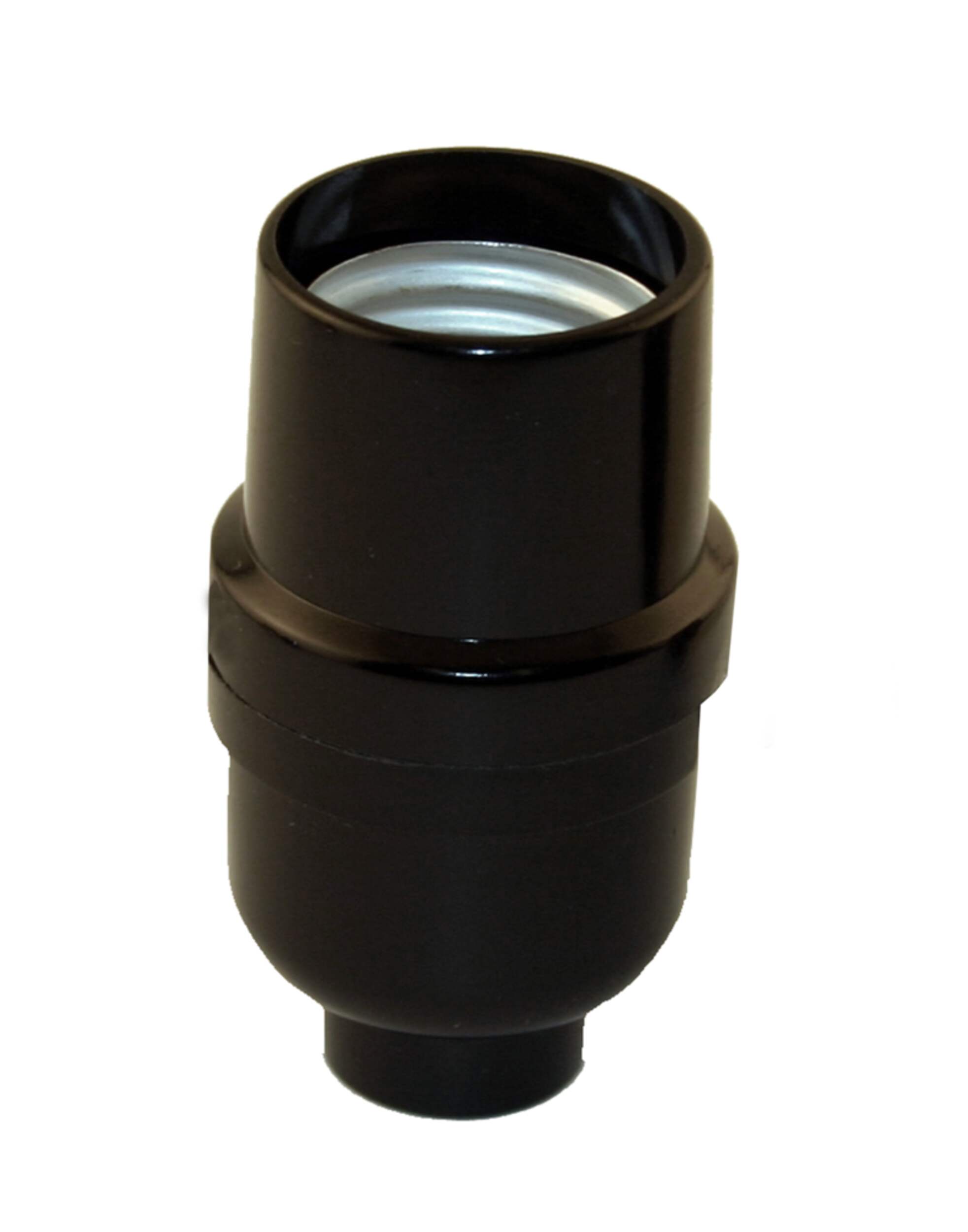 Atron Electro Industries LA1135 Keyless Medium Base Phenolic Socket, 1/8 IP, 660W, 250V, Black Front_Elevated
