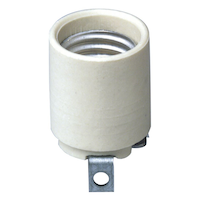 Leviton 03152-739 Medium Base Unglazed Porcelain Lampholder Socket, Keyless, 660W, 250V, White