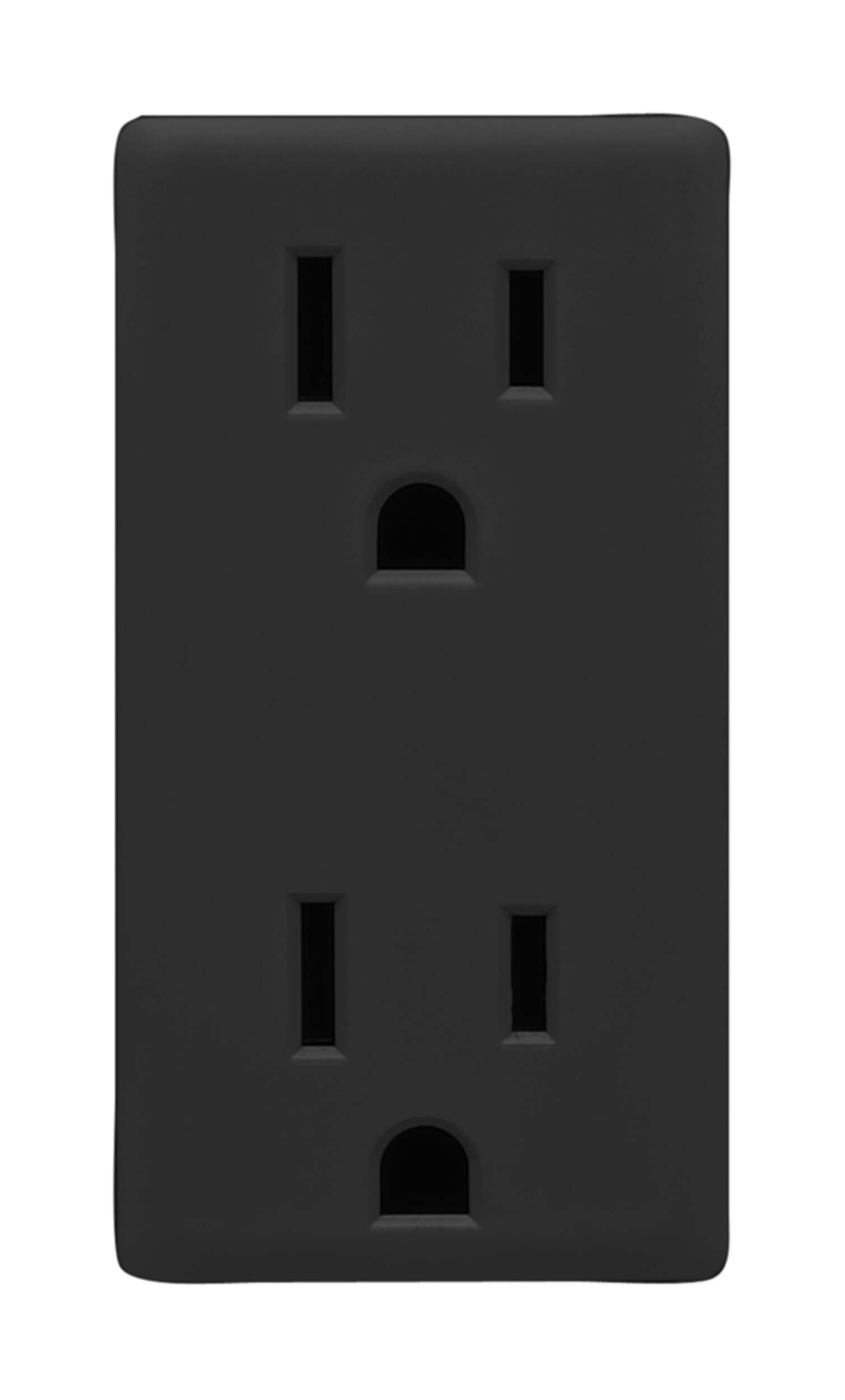 Leviton Renu Duplex Colour Change Kit, Black Front_Flat