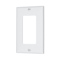 Plaques murales en plastique pour interrupteur à bascule Decorator, 1 dispositif, blanc, paq. 10