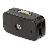 Leviton 00423-753 Mini Feed-Through Rotary Switch, Residential Grade Front_Angled_Right