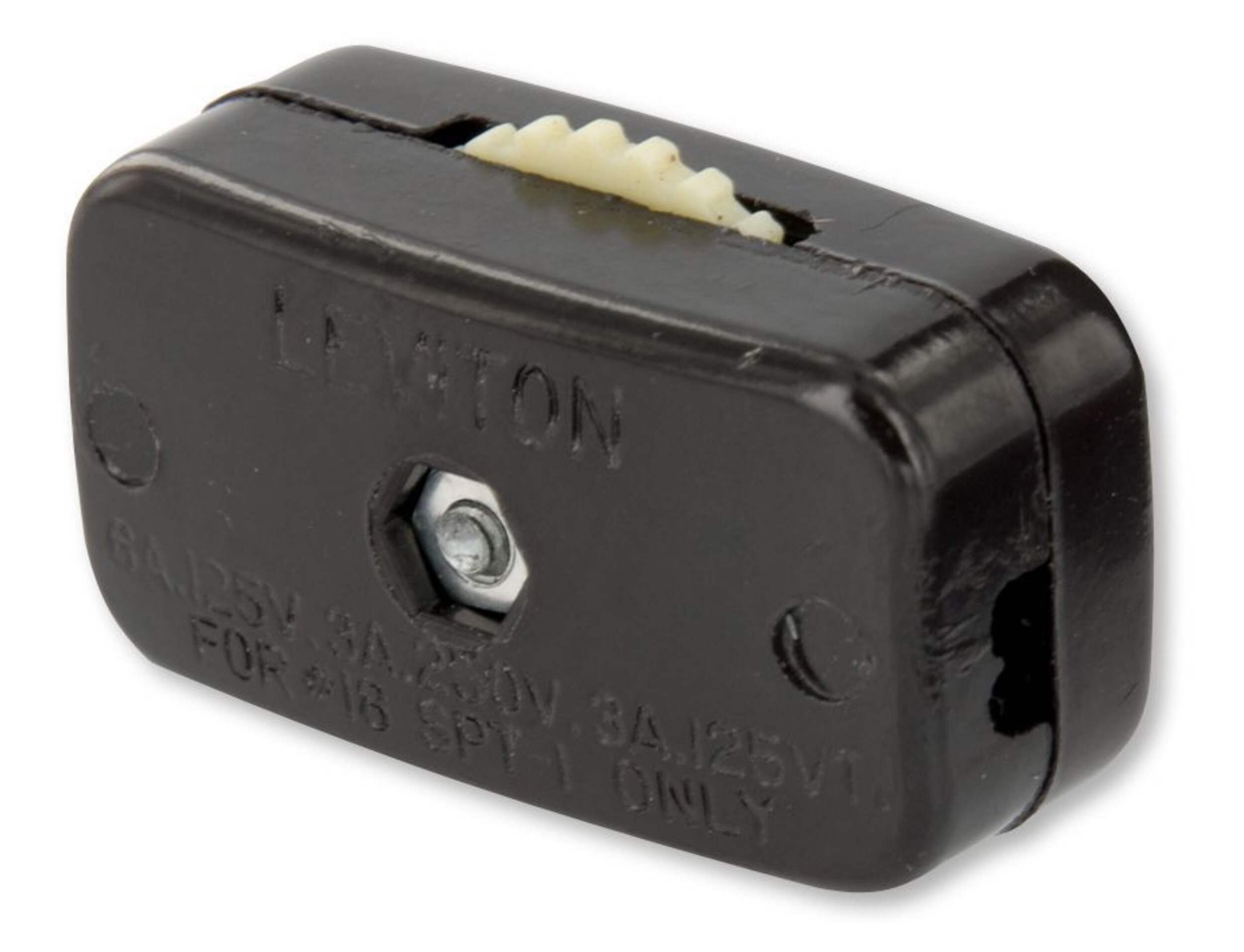 Leviton 00423-753 Mini Feed-Through Rotary Switch, Residential Grade Front_Angled_Right
