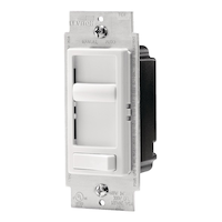Leviton Decora SureSlide LED & CFL Universal Slide Dimmer with On/Off Pre-Set, White (06674-732)
