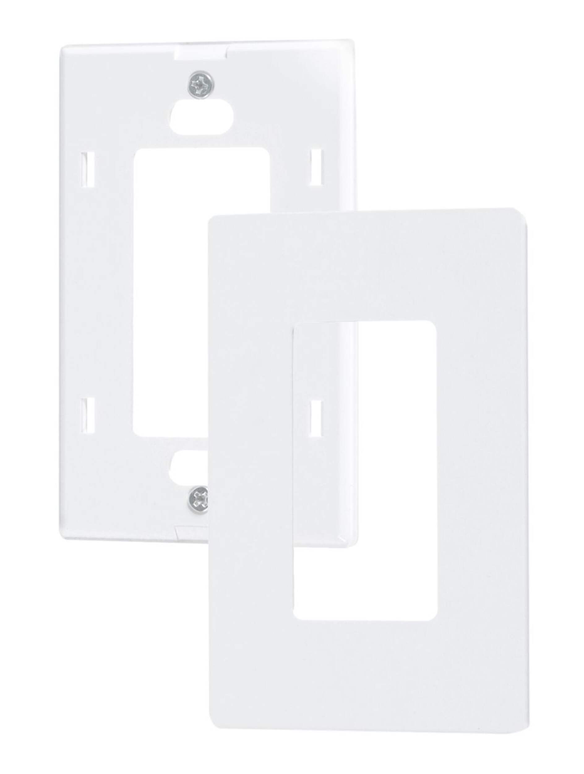 Screwless Snap-On Wallplate, 1 Gang, White Front_Angled_Left