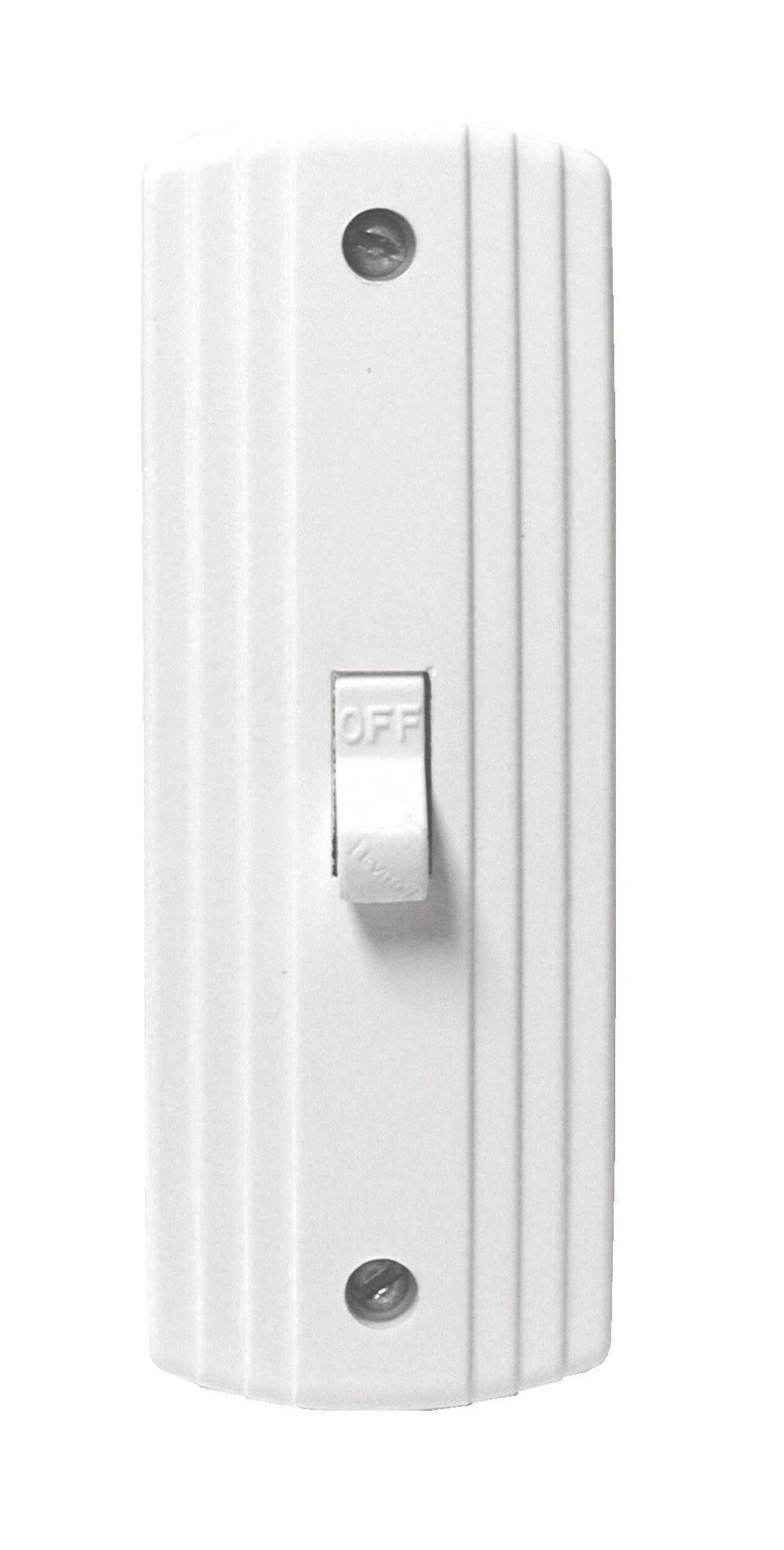 Leviton 05231-742 Surface Mount Single-Pole Switch, White Front_Flat