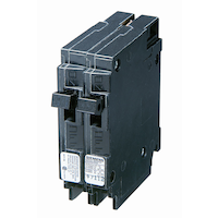 SIEMENS Q1515NC Space Saving Type Q Breaker, Black, 15A, 120V, 1 Pole