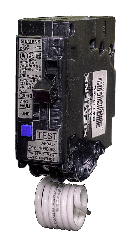 SIEMENS QA115AFCCSA Combination Arc Fault AFCI Breaker, Black, 15A, 1