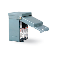 Square D CQO200TR Single Phase Non-Fused Air Conditioning Disconnect Switch, Grey, 60A, 240V Front_Angled_Right
