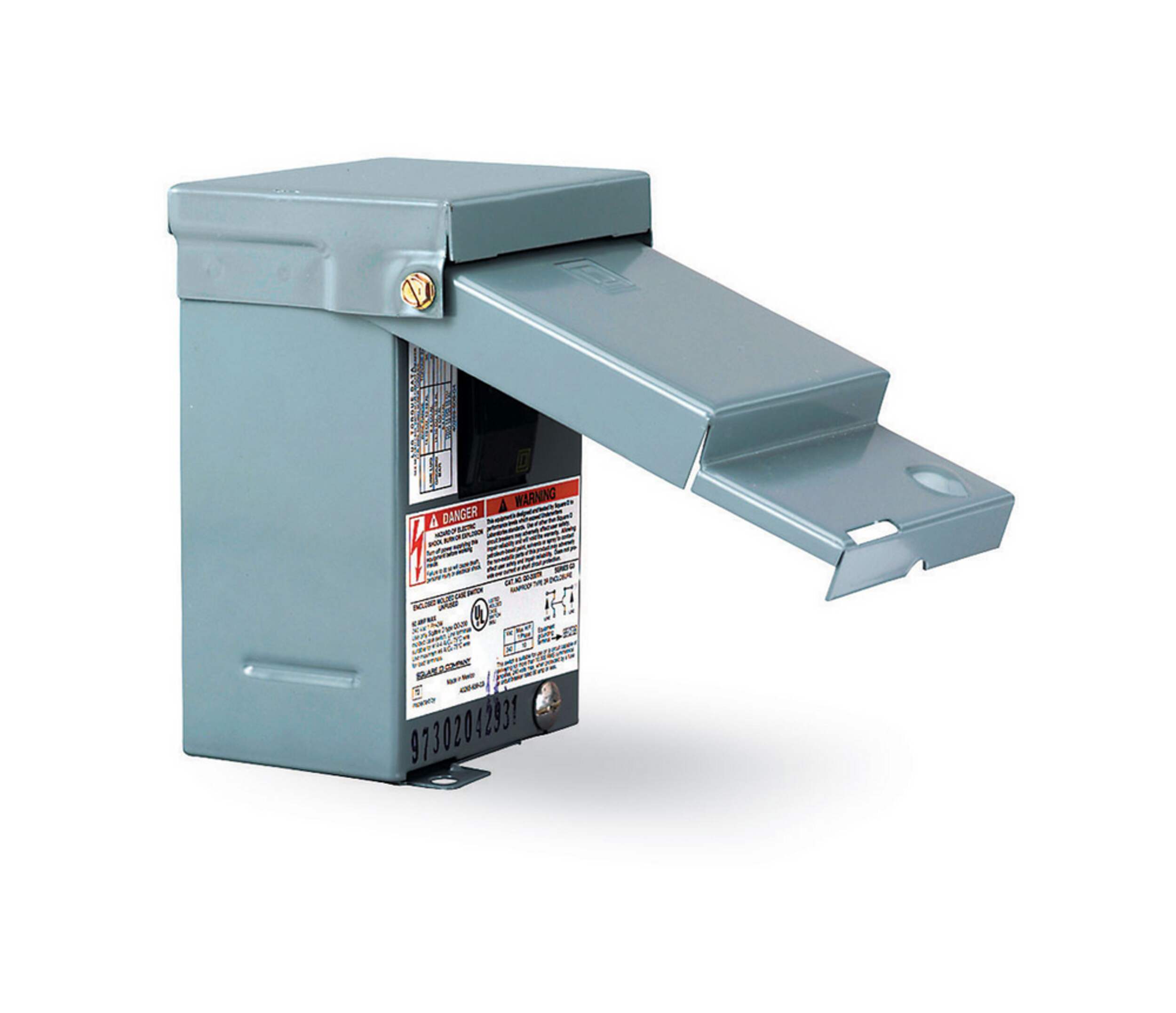 Square D CQO200TR Single Phase Non-Fused Air Conditioning Disconnect Switch, Grey, 60A, 240V Front_Angled_Right