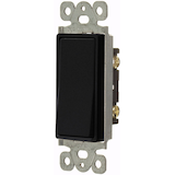 Interrupteur à bascule silencieux unipolaire CA Decorator, 15 A, 120 V, mise à la terre, qualité résidentielle, couleurs variées Front_Angled_Left