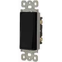 Decorator Rocker Single-Pole AC Quiet Switch, 15A, 120V, Grounding, Residential Grade, Assorted Colours