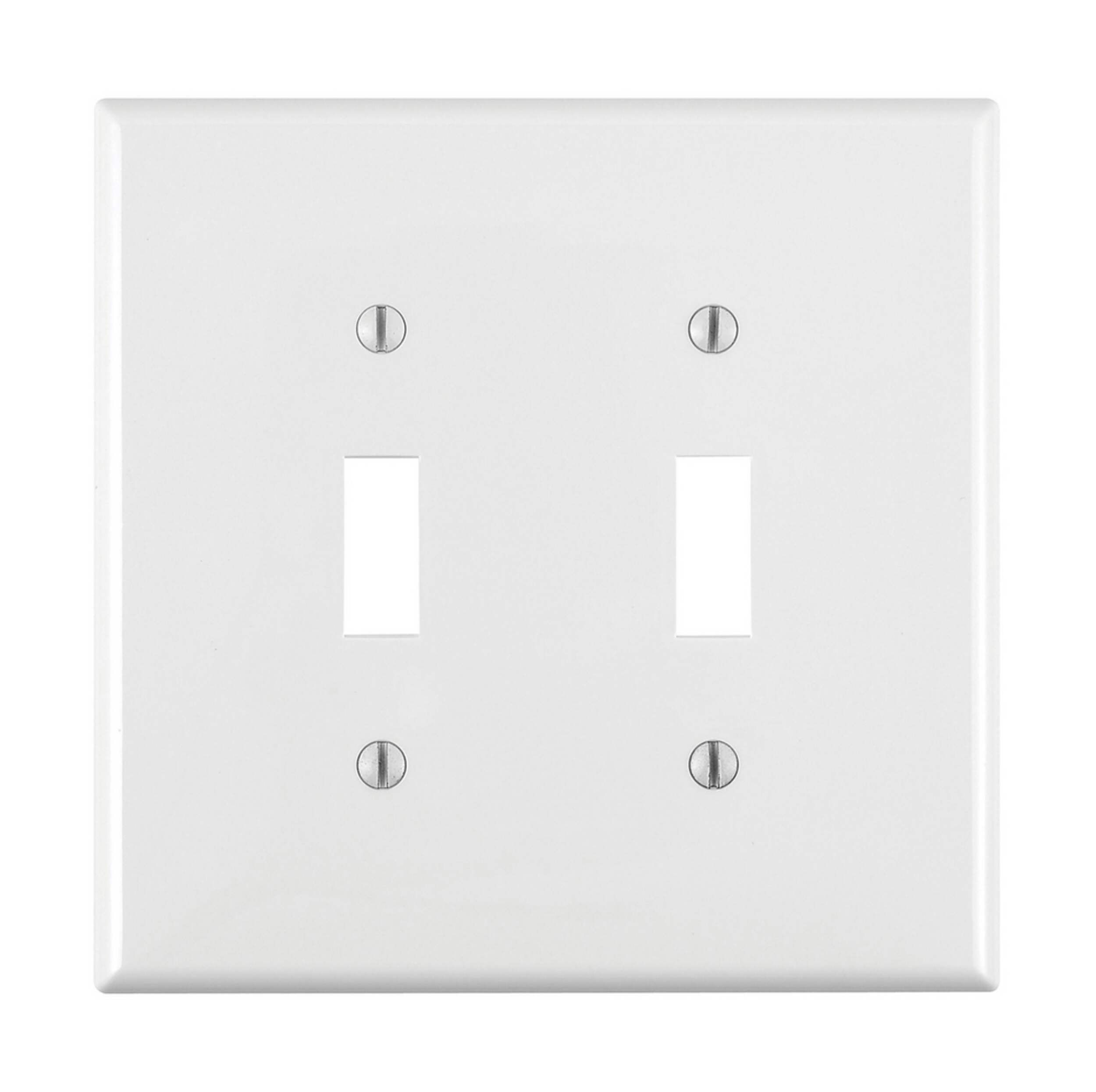 Leviton 00PJ2-742 Toggle Style Switch Midway Nylon Wallplate, 2 Gang ...