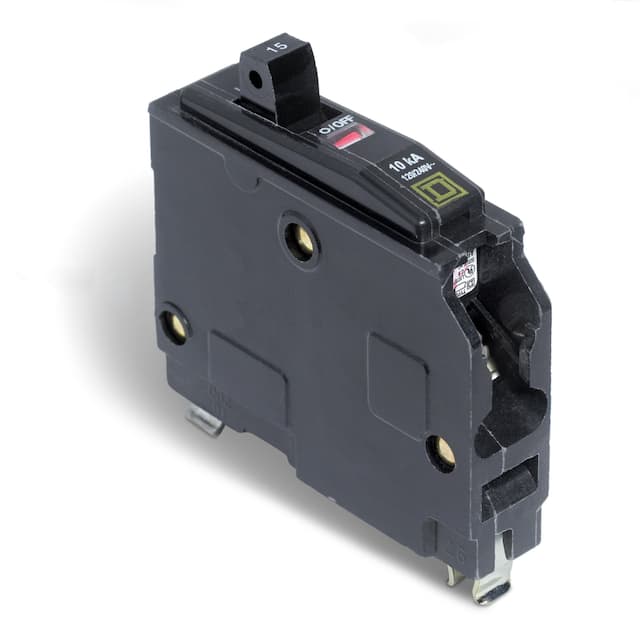 Square D QO Plug-On Circuit Breaker with Exclusive Visi-Trip® Red