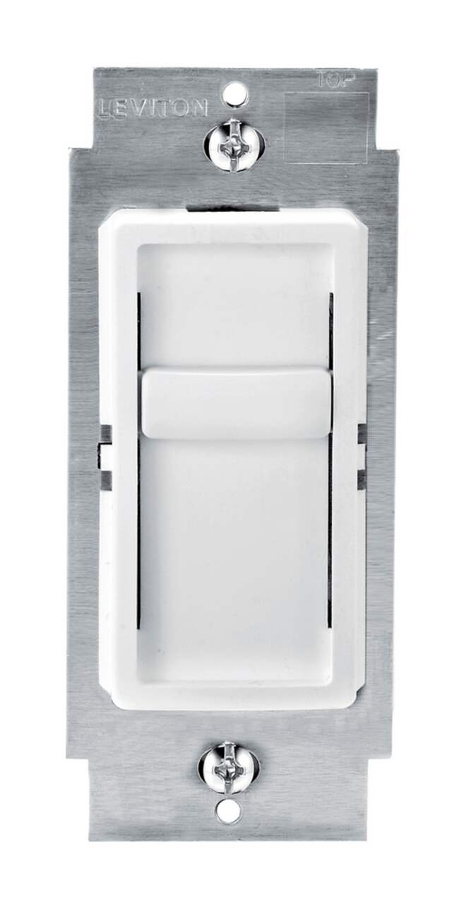 Leviton 06672 742 Decora SureSlide Universal Slide Dimmer 600W Incandescent 150W Dimmable LED CFL White