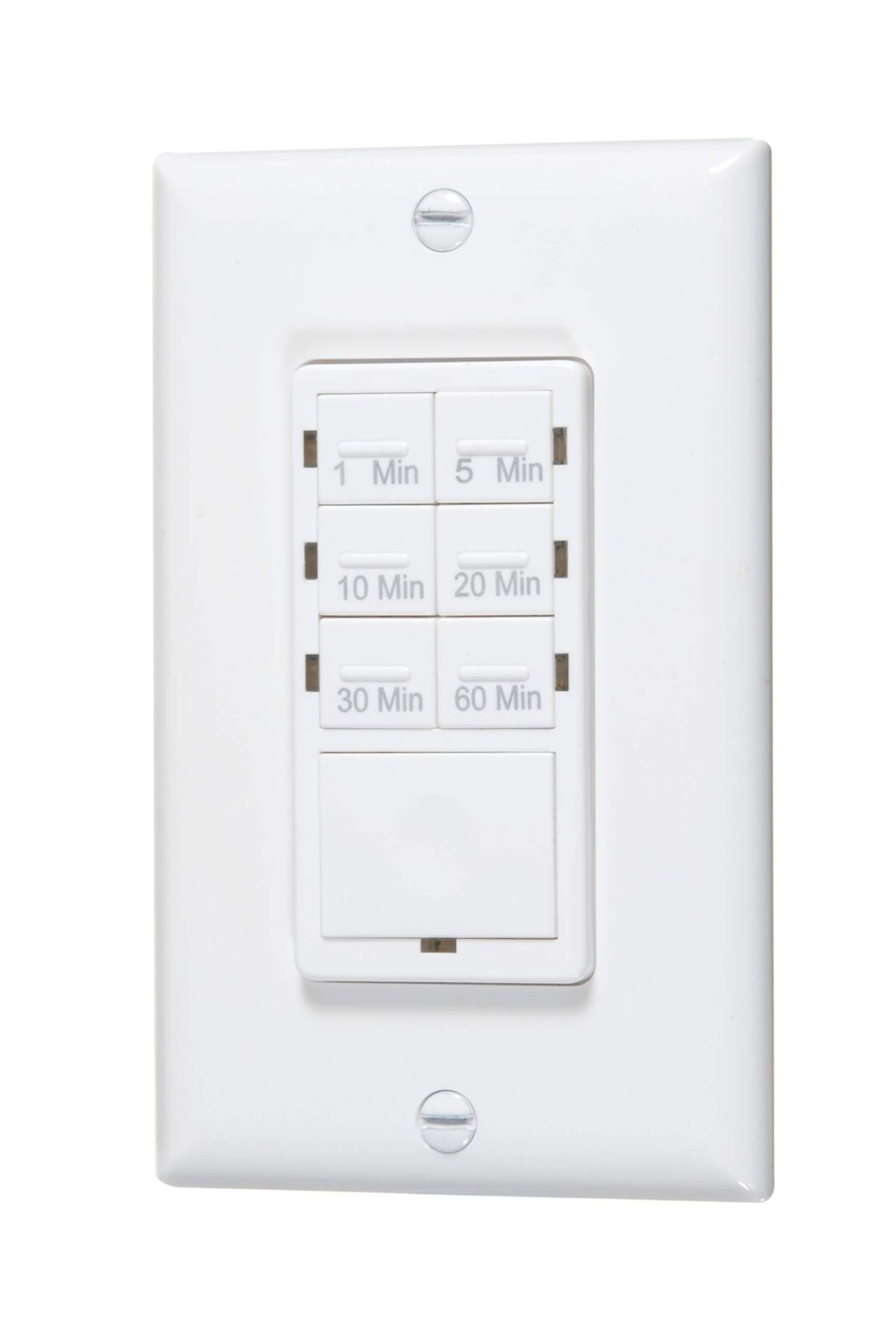 60-Minute Digital Countdown White Timer Switch Front_Flat