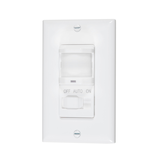 Decorator Single Pole Occupancy Motion Sensor Light Switch, Auto-On, Residential Grade, White Front_Flat