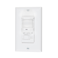 Decorator Single Pole Occupancy Motion Sensor Light Switch, Auto-On, Residential Grade, White Front_Flat