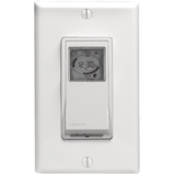 Leviton Decora Vizia 24-Hour Programmable Timer Light Switch, White Front_Flat