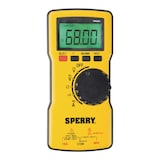 Sperry DM6800 Thin Autoranging Digital Multimeter, 600 V AC/DC, 10A Current, Continuity, Resistance, Yellow Front_Flat