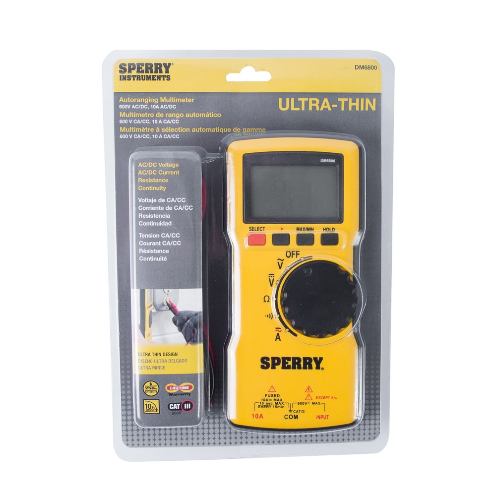 Sperry DM6800 Ultra Thin Autoranging Digital Multimeter, Current