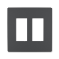 Plaque murale sans vis Legrand RWP262GCC6 Radiant, 2 dispositifs, graphite