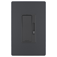 Plaque murale sans vis Legrand RWP26GCC6 Radiant, 1 dispositif, graphite