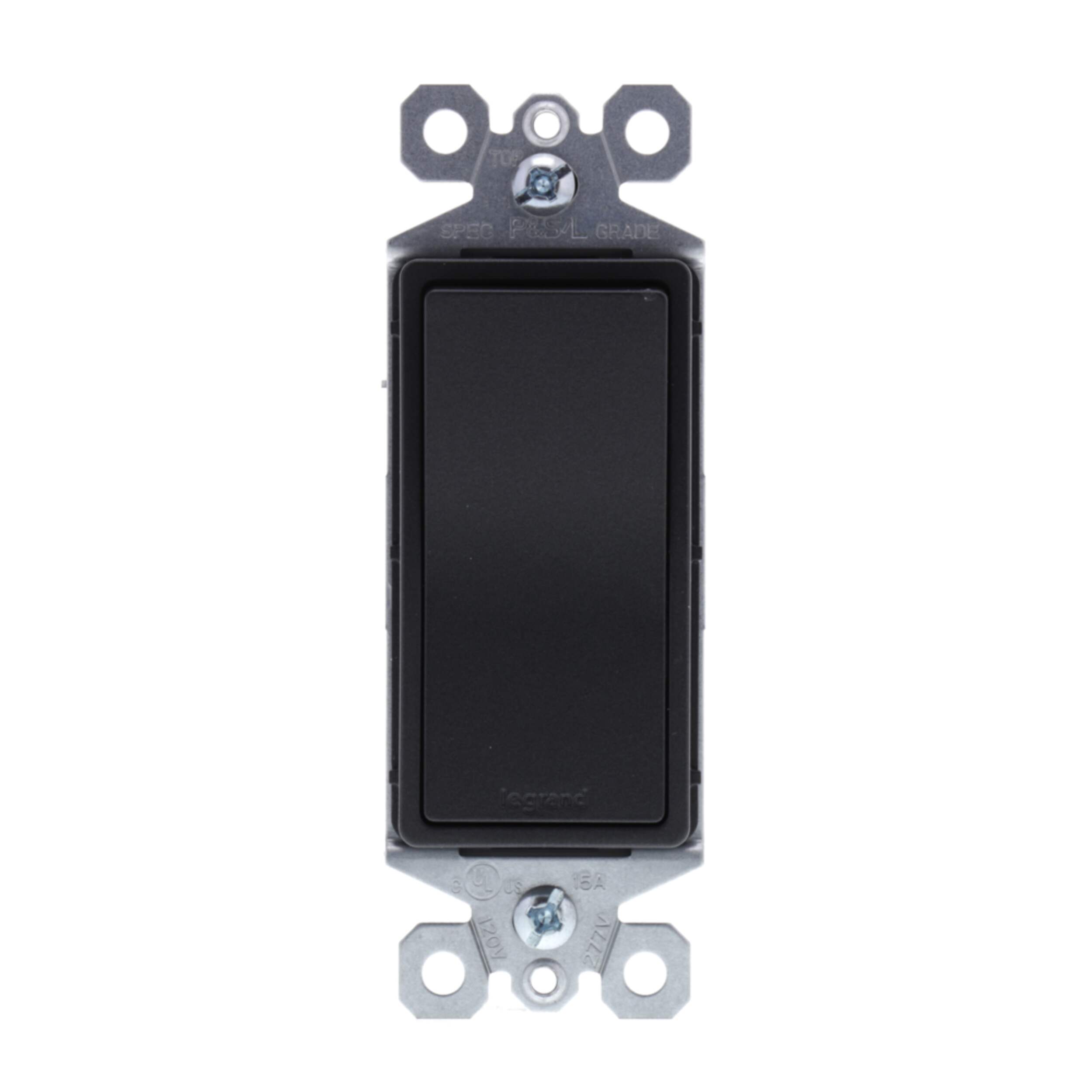 Legrand TM873GCC10 Radiant 3-Way Switch, 15A, Graphite Front_Flat