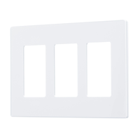 Plaque murale encliquetable sans vis Decorator, 3 dispositifs, blanc