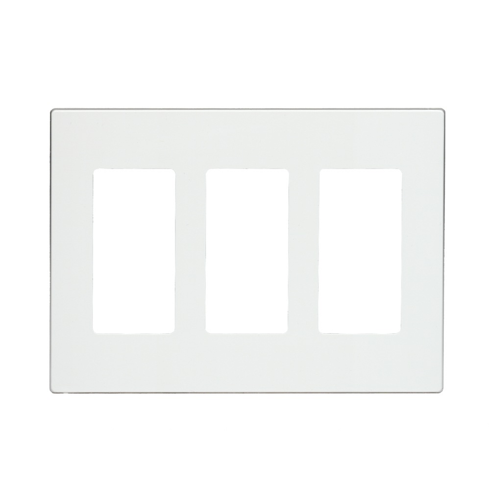 Leviton 3Gang Decora Screwless Wall Plate, White Canadian Tire