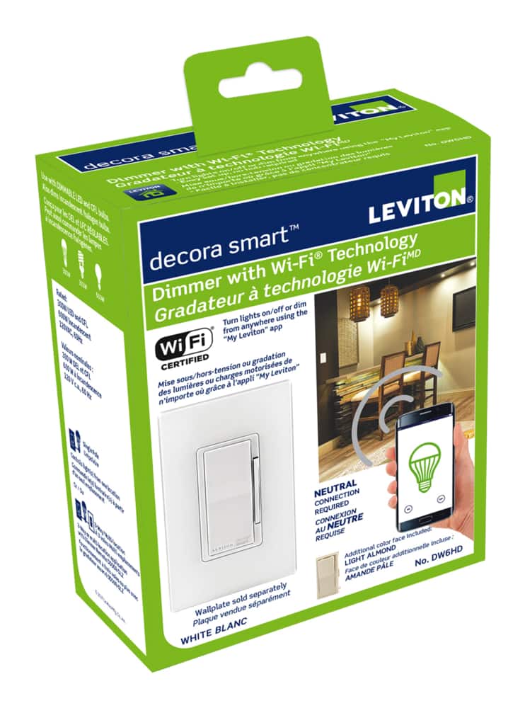Leviton DW15S702 Decora Smart Switch with WiFi Technology, CFL and
